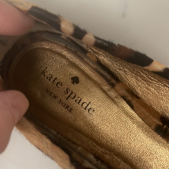 KATE SPADE Eryn Leopard Chain Link Pointed Flats - Picture 3 of 11